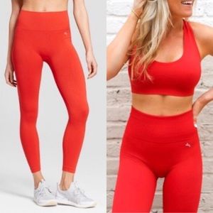 JoyLab Red 7/8 Seamless Leggings- Size XL